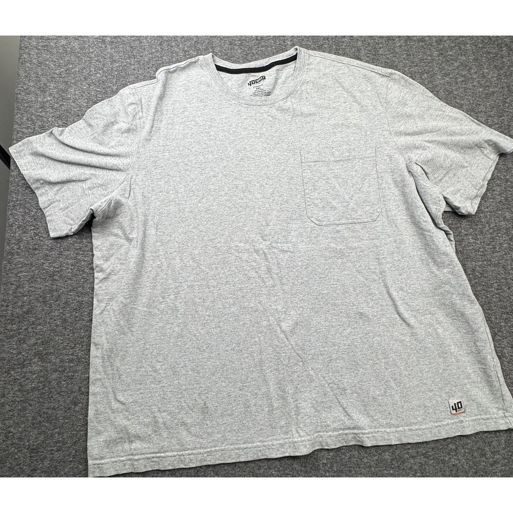 40 Grit Duluth Trading Shirt Mens‎ Sz 3XL Standard Fit Gray Short Sleeve Pocket